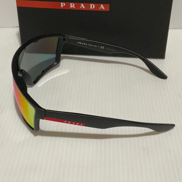 Prada Men’s sunglasses sps 09u dg0-9q1 matte black frame made in Italy - Picture 5 of 8
